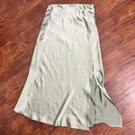 Lucy Paris Sage Green Silk Skirt Photo 0