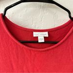 J.Jill  PureJill Soft Touch Cotton Long Sleeve Tunic Pullover Top Shirt Red S Photo 2