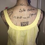 Free People Vintage  Boho Floral Crochet Yellow & Blue Tank Top Size Small Photo 6