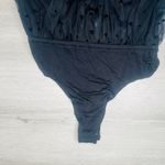 Anthropologie Black Sheer Heart Bodysuit Top Size M Photo 3