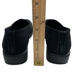 Stuart Weitzman Loafers Women 9.5 Black Suede Flat Platform Slip On Criss Cross Photo 4