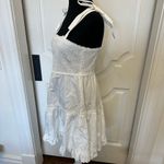 Altar'd State Altar’d State Tie Bow Strap Ruffle White Tiered Dress NWOT Photo 4