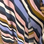 Topshop  Multi Color Stripe Open Back Maxi Dress Size 8 Photo 2