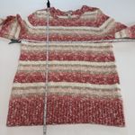 LL Bean Red Striped Cotton Ragg Sweater Crewneck Pullover MEDIUM PETITE Size undefined Photo 6