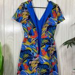 J.Crew Mercantile Tropical Floral Faux Wrap Front Mini Dress size 0 J6370 Photo 8