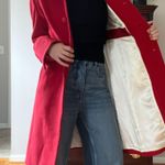 J.Crew  Red Winter Trench Coat Photo 3