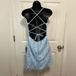 Lulus  Light Blue Fringe Mini Dress Photo 2