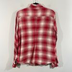 CP Shades  Red Plaid Long Sleeve Cotton Button Up Pocket Flannel Shirt Size M Photo 8