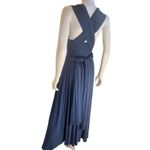 LULU'S Womens Sz‎ Small Navy Blue Always Stunning Convertible Maxi Dress Photo 10