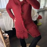 Peru Etnico Women’s Maroon Small Fringe Cardigan Alpaca Photo 1