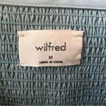 Aritzia  Wilfred Ballad Dusty Blue Smocked Long Sleeve Mini Dress Size M Photo 10