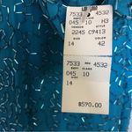 Black Tie made by He Ro Industries silk beaded dress Vtg NWT Holliday Size 14 Photo 8