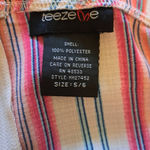 Teeze Me  Sleeveless Tie Front Mini Dress Striped‎ Sz 5/6 100% Polyester Photo 3