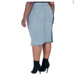 Poetic Justice Juliana High Waisted Midi Skirt Button Front Two Tone Multi Media Blue Size undefined Photo 8