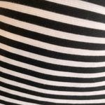 Merona Black & White Stripe Stretchy Zip-Up High Waisted Knee Length Skirt EUC 2 Photo 4