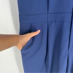 ASOS Stretch Blue Sleeveless Collared Tapered Leg Utility Jumpsuit Size 14 Photo 4