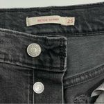 Levi's Levi’s Jeans Wedgie Skinny Size 25 Raw Hem Black High Waist Button Fly Photo 6