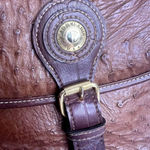 Carryland USA Faux Croc Satchel Purse Vintage Brown Photo 9