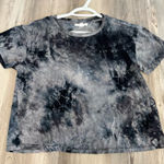 Bailey blue  Black and Gray Tie-Dye Short Sleeve Tee Photo 0