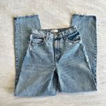 Abercrombie & Fitch  The 90's Straight Ultra High Rise Jeans Distressed Blue Photo 5