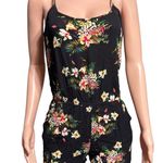 Ambiance Apparel Ambiance black floral print adjustable cami romper M Photo 1