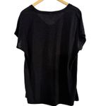 Old Navy NWT Black Linen Blend V Neck Oversized Short Sleeve TShirt Womens Small Photo 1