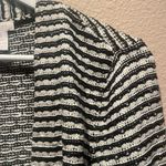 Chico's Chico’s Women’s Black and White Open Cardigan Sweater Blazer Stye Size 1 or 8 Photo 3