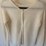 Sézane Sezane Ecru Gaspard Cardigan Small S Off White Thin Button Up Knit Sweater Top  Photo 1