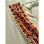 Chico's Size Large (2) Touch of Cool White & Orange Scarf Blocked 3/4 Sleeve Tee Photo 2