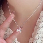 Star Necklace & Bow Necklace Silver Photo 3