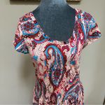 Soft Surroundings  Kara Dress Tiered Boho Maxi Floral Paisley Cap Sleeve XS Photo 1