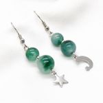Jade Stone Earrings Green Photo 1