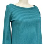 Chaser  Waffle Knit Button Cuff Top – Teal – Size Small EUC Casual Fall Layer Photo 6
