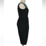 Maggy London Black One Shoulder Cocktail Beaded Embellished Dress Size 2 XS Photo 2