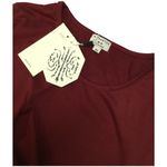 New Match Stick Lace Bottom Long Sleeve Holiday Mini Dress Burgundy Wine XS Photo 3