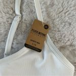 PINK Active Long Line Sports Bra White Size L Photo 2