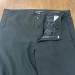 Banana Republic  Logan Crop Dress Pants Women's Size 12 Black Ruffle Hems Viscose Photo 3