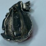 Christmas Holiday Penguin Jewelry Pin Brooch Silver Green Red White Colorful Photo 5