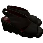 Enzo Angiolini Vtg Y2K Women’s Baleen Slip-On Sandals Sz:e 7.5 Chunky Wedge Photo 0