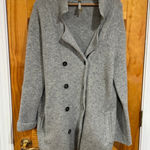 Soyer Gray Merino Wool Blend Double Breasted Cardigan Coat Sweater Size M Size M Photo 0