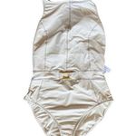 Bleu Rod Beattie  Belted One Piece Swimsuit Molded Cups Sweetheart Neck White 10 Photo 0