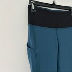 Lululemon Clear As Mud Mid Rise Snow Leggings Pants Alberta Lake Teal Black 4 Photo 4