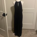 Double Zero  Black zHalter Neck Maxi Dress Sz M Photo 2