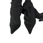 Wild Rose  Black Stretch Lycra Quilted Knit Sock Mirrored Stiletto Boots Women 11 Photo 8