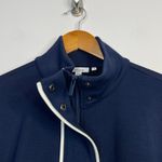 Chico's Zenergy Scuba Contrast Jacket Navy Blue Stretch Athleisure Women 3 XL New Photo 4