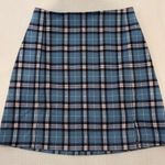 Brandy Melville J. Galt Blue Plaid  Mini Skirt Photo 0