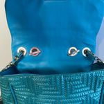 Versace Gianni Couture Turquoise Patent Leather Shoulder Bag - Preowned Photo 8