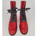 Justin Boots Vintage Justin Red Leather Lace-Up Boots Women’s 7.5B Photo 2