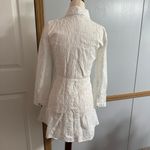 ZARA White Eyelet Fit and Flare Long Sleeve Dress Size XS Photo 1