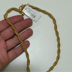 J.Crew  NWT gold rope chain necklace minimalist chic elegant long twist Photo 5